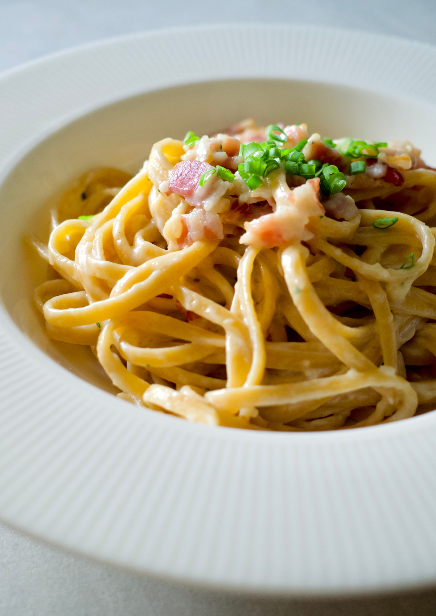 Linguine chèvre miel lardons - 560Kcal