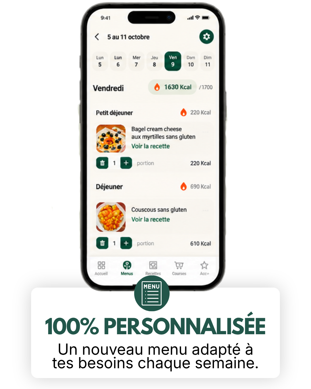 Fonctionnalité 1 de l'application MMCorps