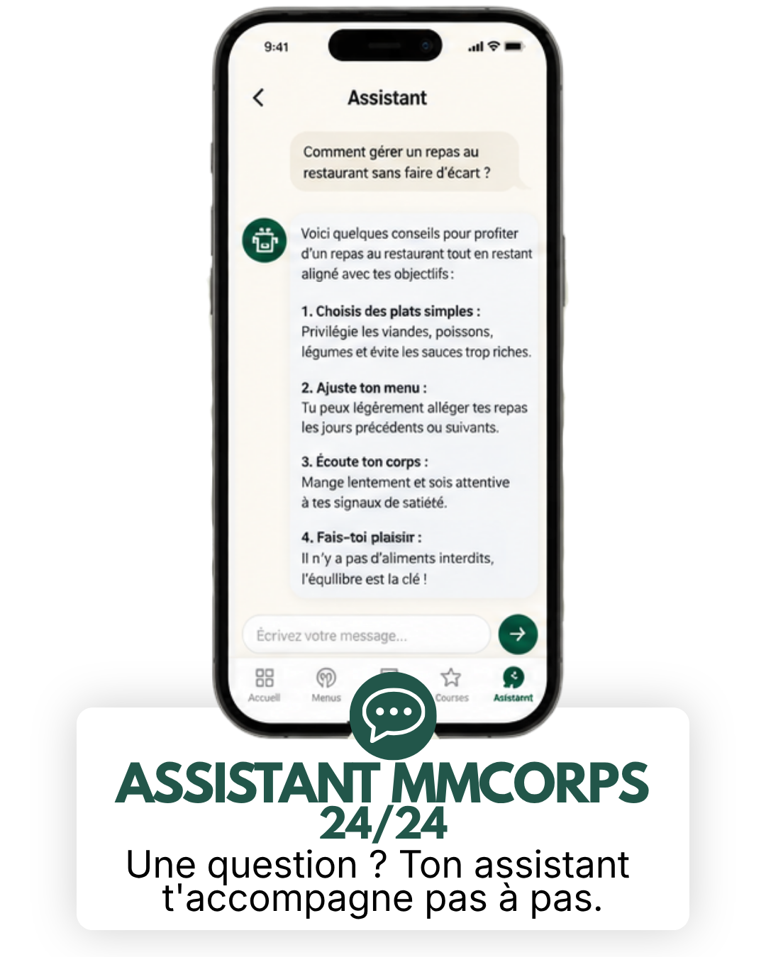 Fonctionnalité 5 de l'application MMCorps