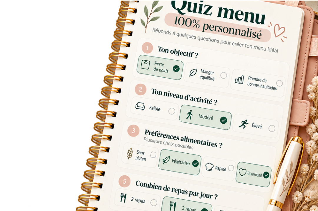 Menus 100% personnalisés